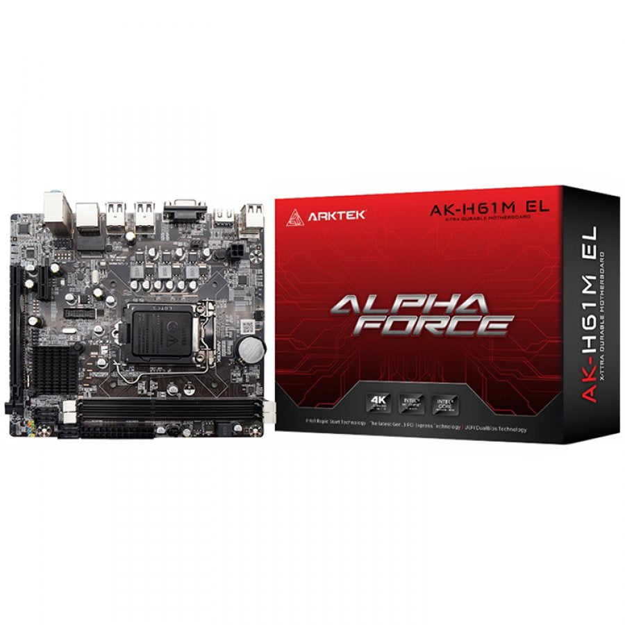 Arktek Intel H61 Chipset, Socket LGA1155, Dual Channel DDR3