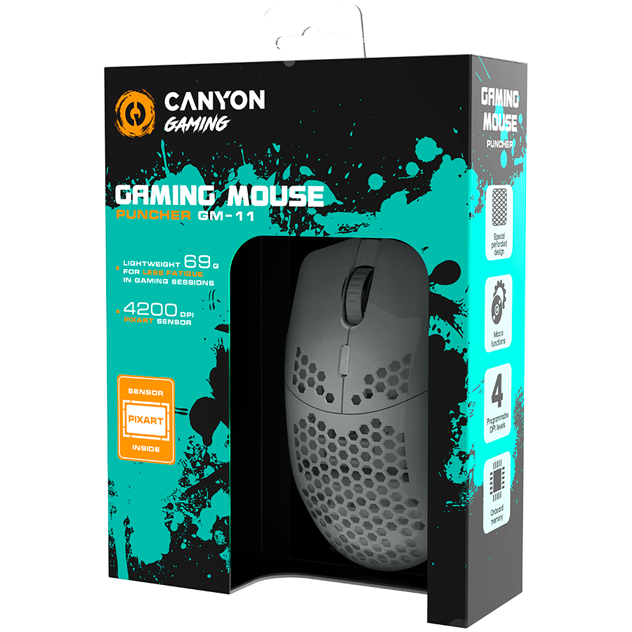 CANYON Puncher GM-11, Gaming Mouse with 7 programmable buttons