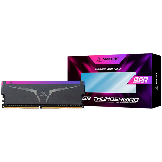 Arktek 8GB DDR4 3200MHz with Heatsink and RGB lights - PC Desktop RAM
