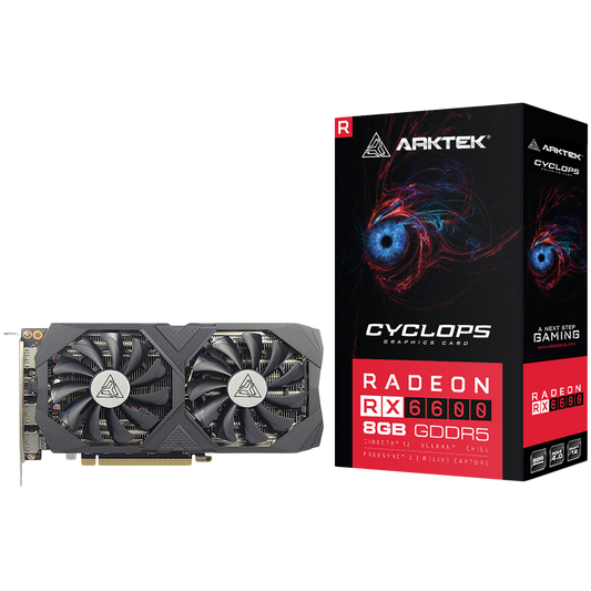 Arktek AMD RX6600 8GB DDR6 128bit Dual Fan